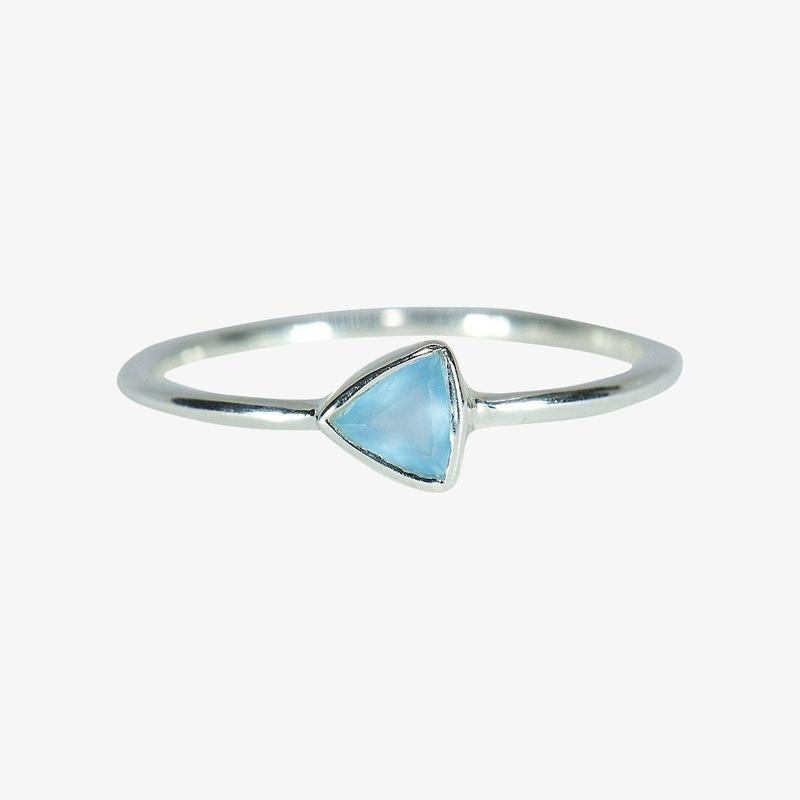 Pura Vida Silver Triangle Stone Ring-Ring-Lemons and Limes Boutique
