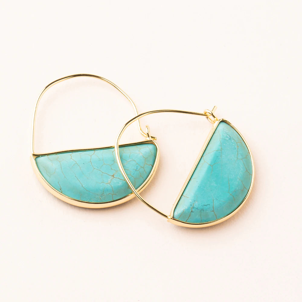 Scout Stone Prism Hoop-Turquoise Gold-Lemons and Limes Boutique