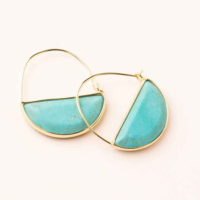 Scout Stone Prism Hoop-Turquoise Gold-Lemons and Limes Boutique