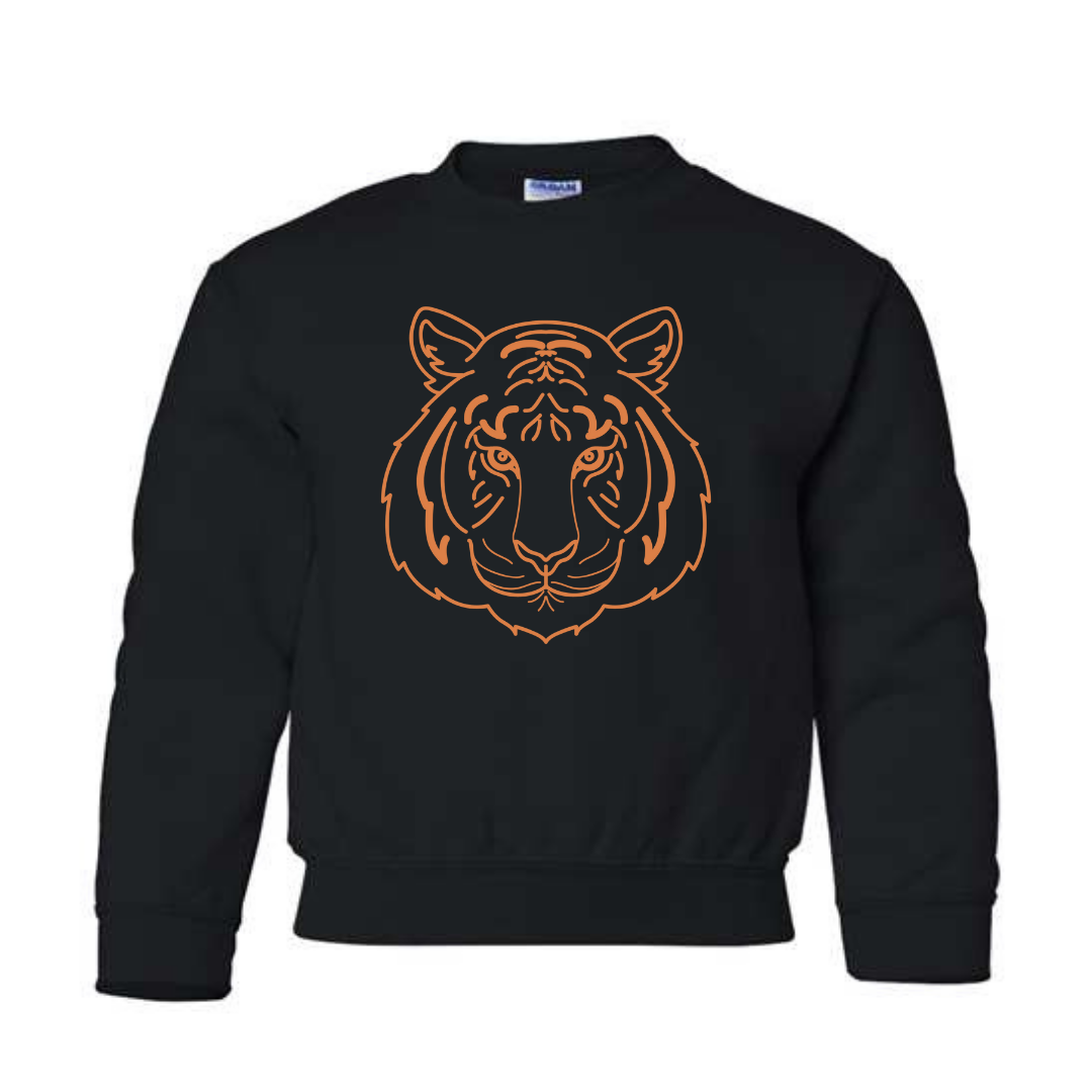 Tiger Face Sweatshirt-YOUTH--Lemons and Limes Boutique