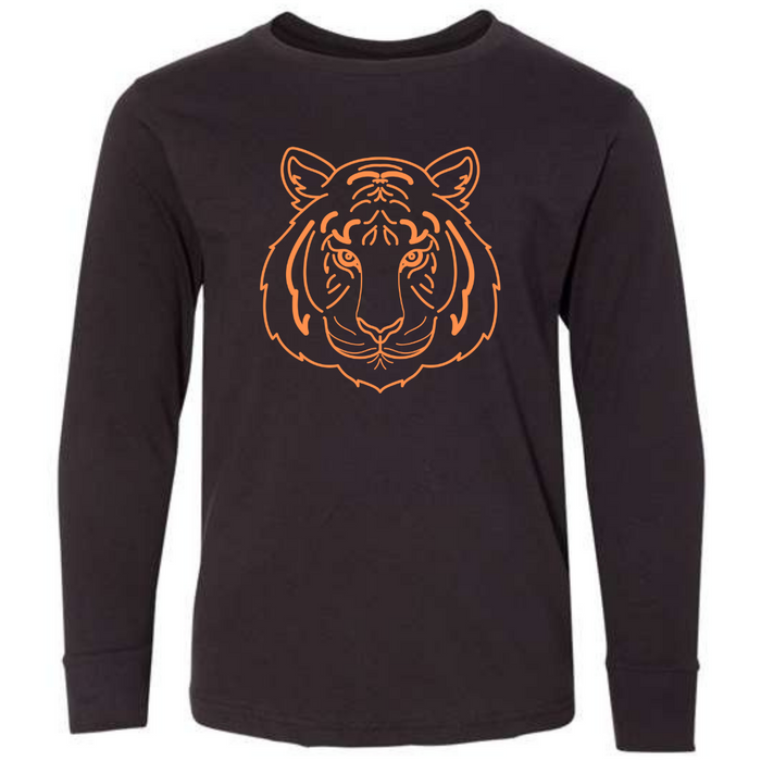 Tiger Face Long Sleeve T-Shirt-YOUTH--Lemons and Limes Boutique