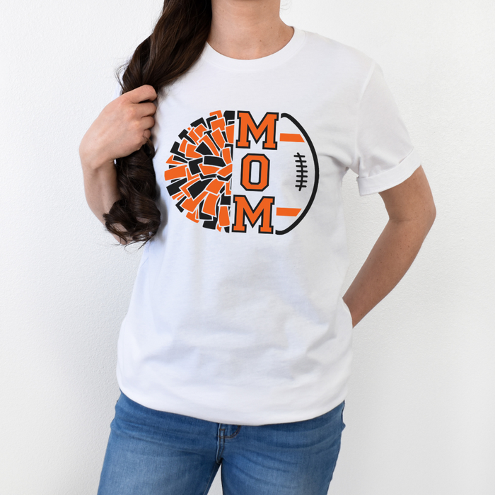 Football and Cheer Mom T-Shirt on White--Lemons and Limes Boutique