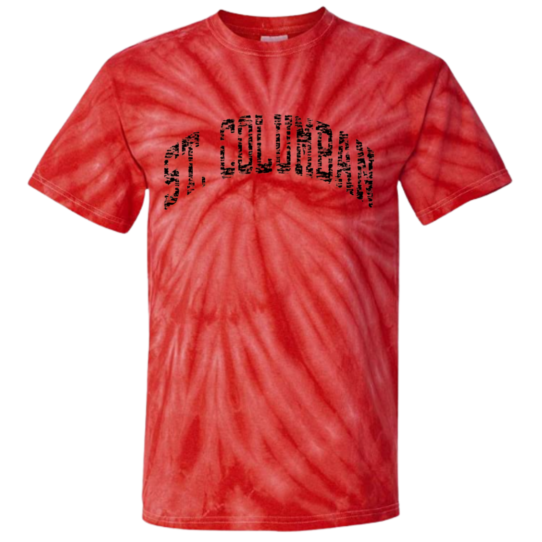 Saint Columban Red Tie Dye T-Shirt--Lemons and Limes Boutique