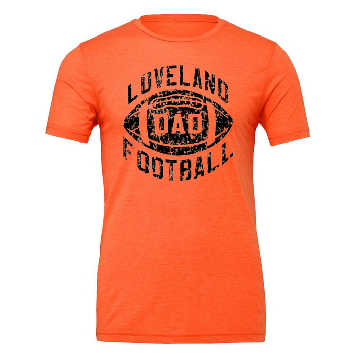 Loveland Football Dad T-Shirt on Orange--Lemons and Limes Boutique