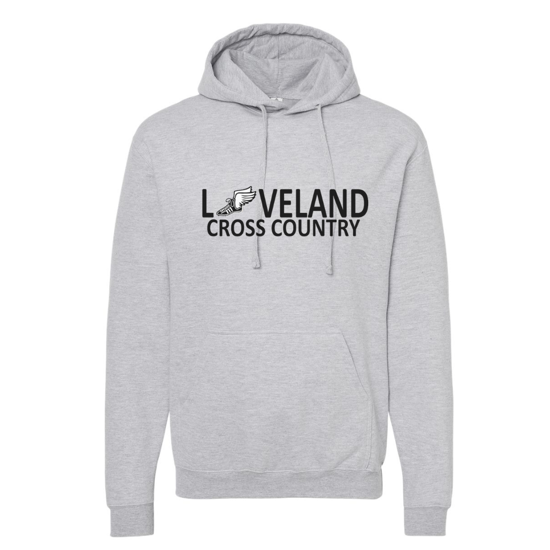 Loveland Cross Country Hoodie in Grey (Adult & Youth)--Lemons and Limes Boutique