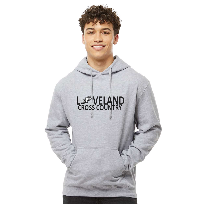 Loveland Cross Country Hoodie in Grey (Adult & Youth)--Lemons and Limes Boutique
