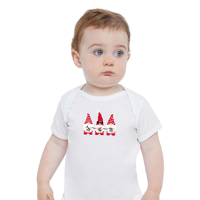 Gnome Short Sleeve Body Suit on White-INFANT-Lemons and Limes Boutique