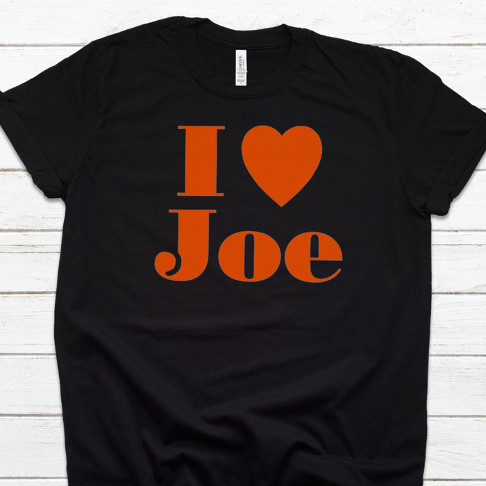 I Heart Joe T-Shirt on Black-Lemons and Limes Boutique