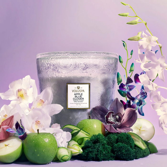 Apple Blue Clover Hearth Candle Voluspa-Lemons and Limes Boutique