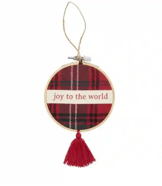 Joy Embroidery Hoop Ornament-Lemons and Limes Boutique
