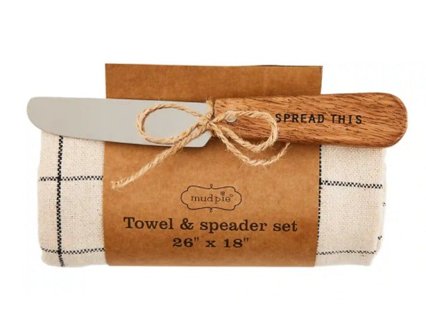 Spread This Dish Towel and Spreader Set-Hand Towels-Lemons and Limes Boutique