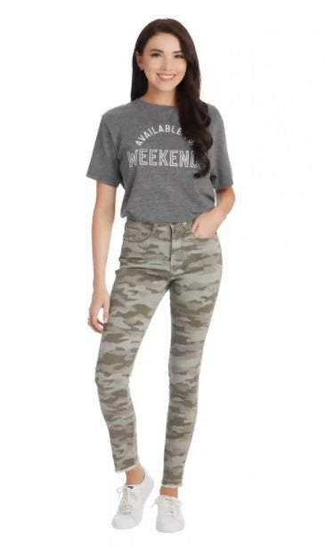 Wylie Printed Jeans in Green Camo-Apparel-Lemons and Limes Boutique