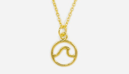 Pura Vida Wave Necklace in Gold-Necklace-Lemons and Limes Boutique
