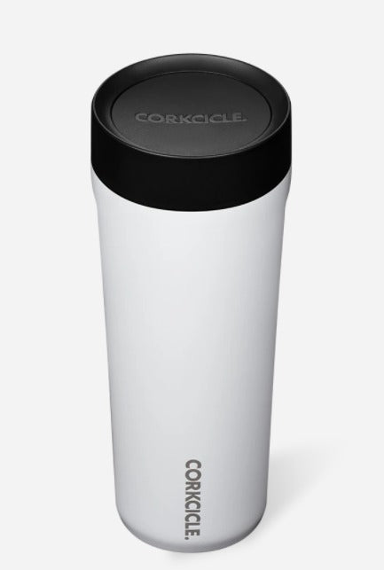 17oz Commuter Cup in Gloss White Corkcicle-Travel Mug-Lemons and Limes Boutique