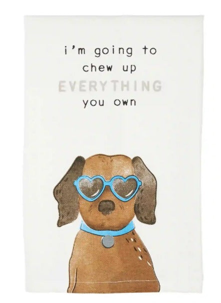 Chew Everything Dog Hand Towel-Hand Towels-Lemons and Limes Boutique