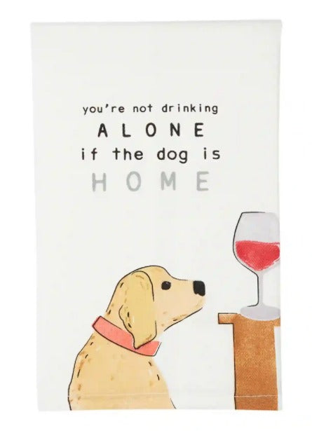 If The Dog is Home Hand Towel-Hand Towels-Lemons and Limes Boutique