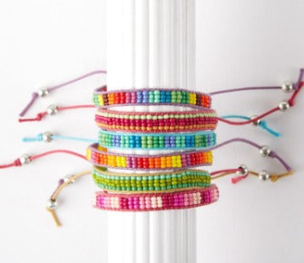 Color Bars Multi-Color Beaded Bracelet - Assorted Styles/Colors-Bracelet-Lemons and Limes Boutique
