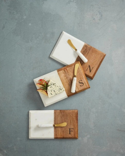 Initial Cheese Board Set-Serving Piece-Lemons and Limes Boutique