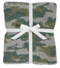Chenille Camo Blanket-Blankets-Lemons and Limes Boutique
