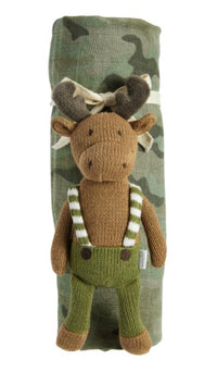 Camo Swaddle Blanket and Rattle Set-Lemons and Limes Boutique