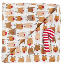 Reindeer Swaddle Blanket and Rattle Set-Lemons and Limes Boutique