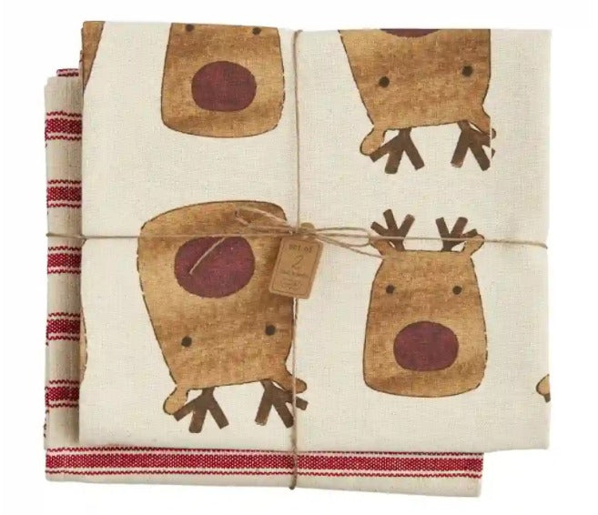 Reindeer Christmas Towel Set-Lemons and Limes Boutique