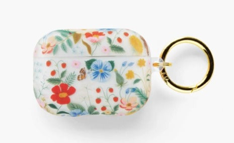 Clear Strawberry Fields Airpod Case (PRO)-Lemons and Limes Boutique