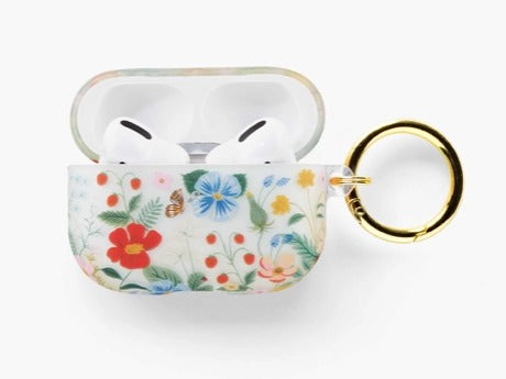 Clear Strawberry Fields Airpod Case (PRO)-Lemons and Limes Boutique