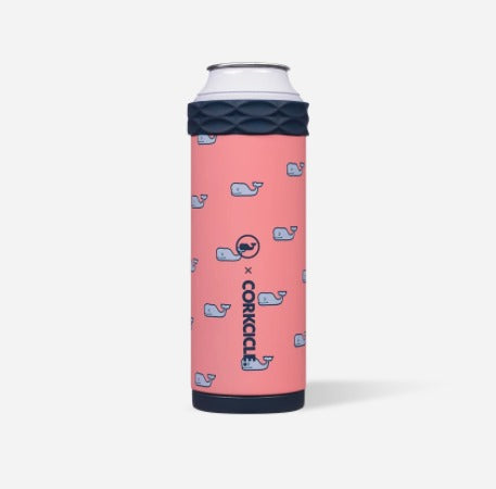Slim Arctican in Vineyard Vines Whales Corkcicle-Drinkware-Lemons and Limes Boutique