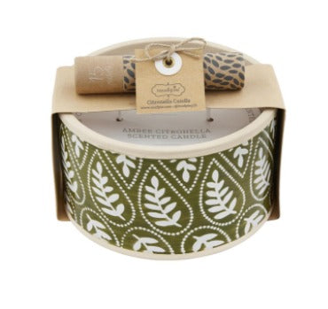 Green Leaf Candle and Match Sets-Candle-Lemons and Limes Boutique