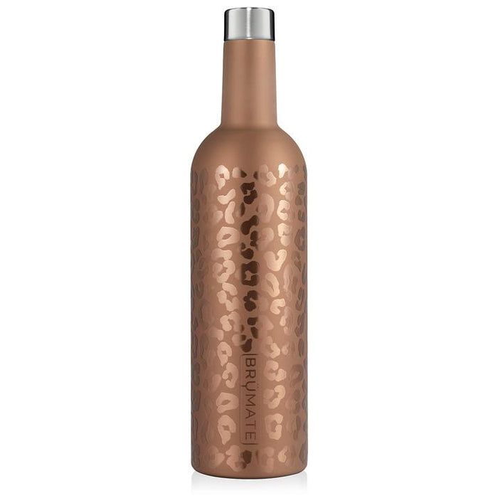 Winesulator 25oz Wine Canteen in Gold Leopard Brumate-Drinkware-Lemons and Limes Boutique