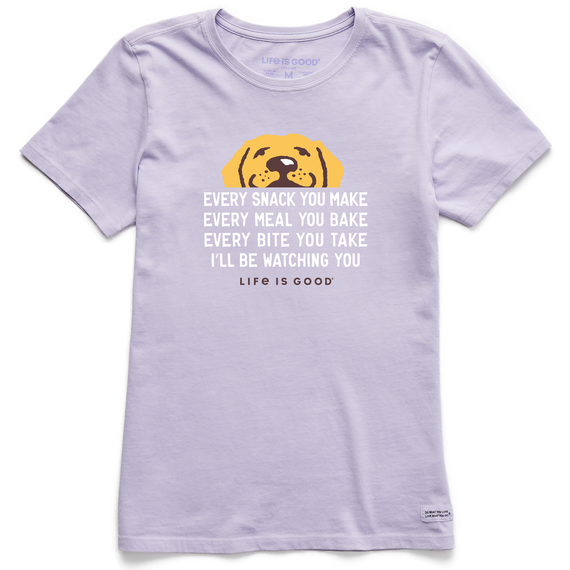 Women's I'll Be Watching You Yellow Lab Tee--Lemons and Limes Boutique
