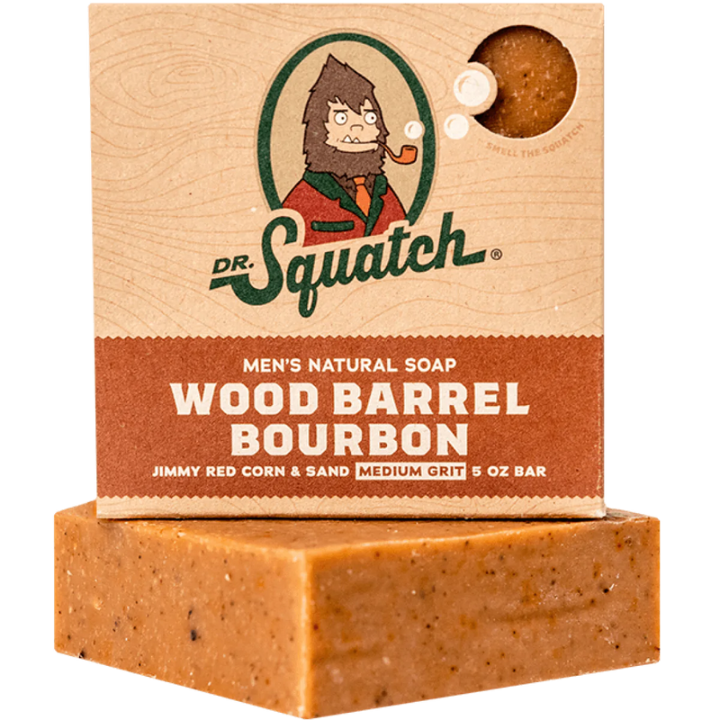 Wood Barrel Bourbon Soap by Dr. Squatch--Lemons and Limes Boutique