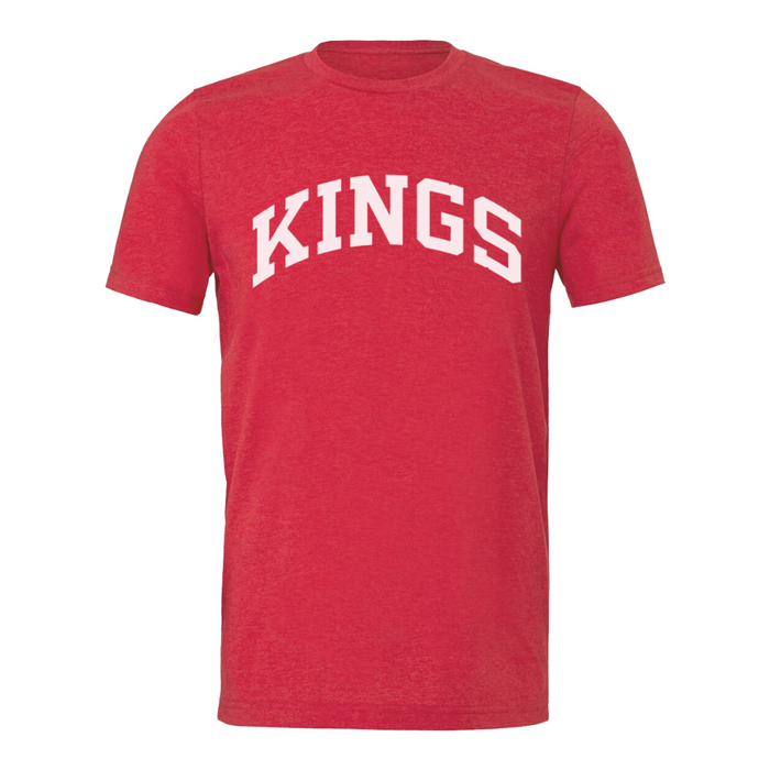 Kings Curved T-Shirt on Heather Red-Graphic Tees-Lemons and Limes Boutique