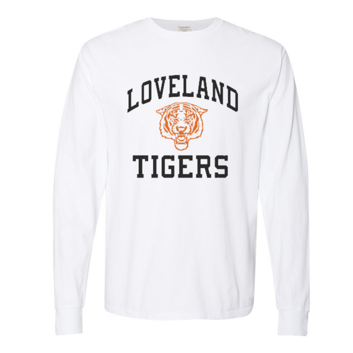 Vintage Loveland Tiger White Long Sleeve T-Shirt--Lemons and Limes Boutique