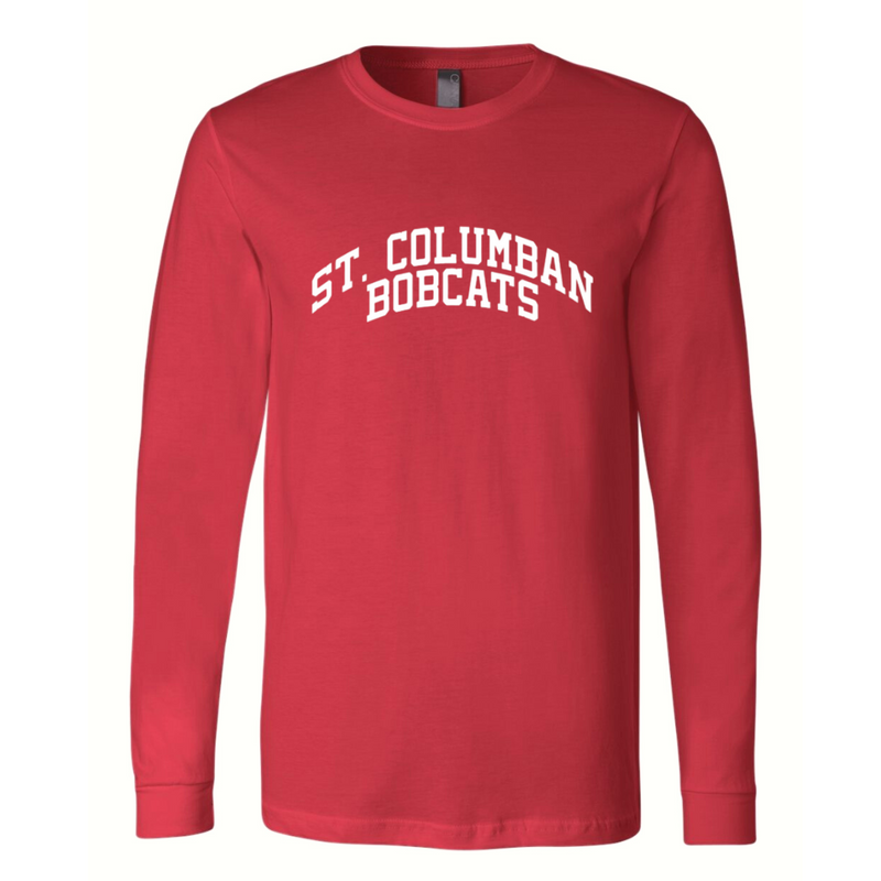 Saint Columban Red Long Sleeve T-Shirt-Graphic Tee-Lemons and Limes Boutique