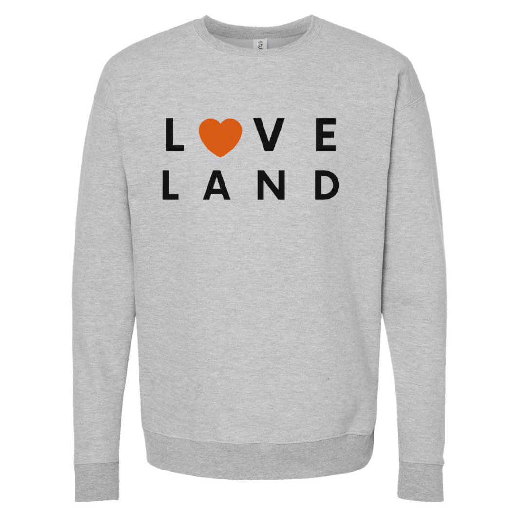 Loveland Heart Sweatshirt on Heather Gray-Lemons and Limes Boutique