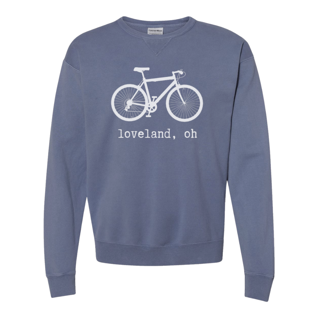 Loveland Oh Vintage Bike Pullover Sweatshirt on Saltwater--Lemons and Limes Boutique