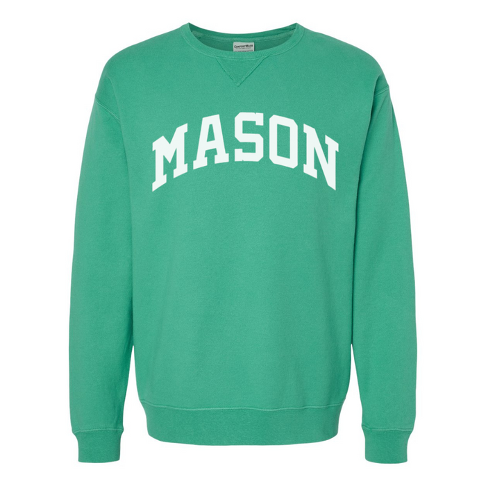 Mason Curved Sweatshirt on Green-Apparel-Lemons and Limes Boutique