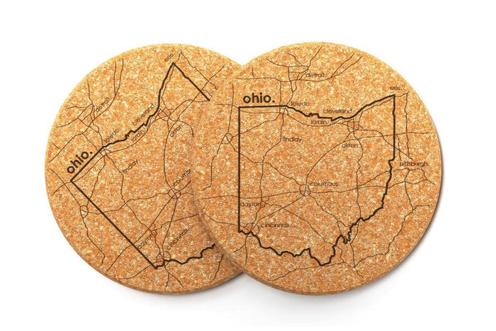 Ohio Cork Coaster - Set of 2-Lemons and Limes Boutique