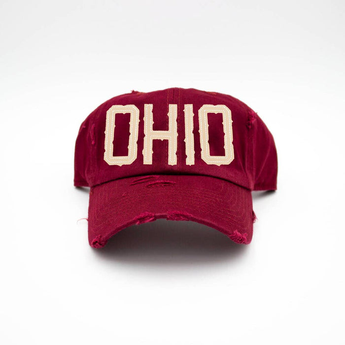 OHIO Maroon Hat--Lemons and Limes Boutique