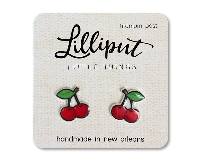 Cherry Earrings--Lemons and Limes Boutique