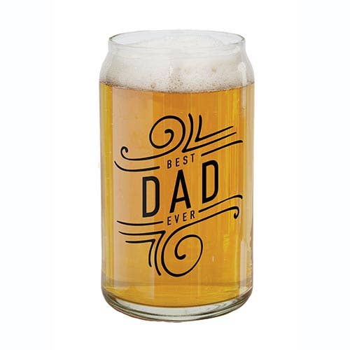 Beer Can Glass-Best Dad Ever--Lemons and Limes Boutique