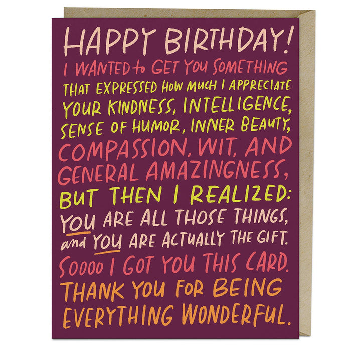 Everything Wonderful Birthday Card-Lemons and Limes Boutique