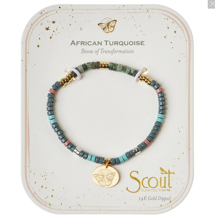 Intention Charm Bracelet-African Turquoise-Lemons and Limes Boutique