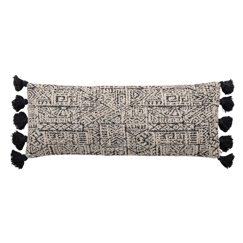 36" x 14" Lumbar Pillow with Thick Tassels--Lemons and Limes Boutique