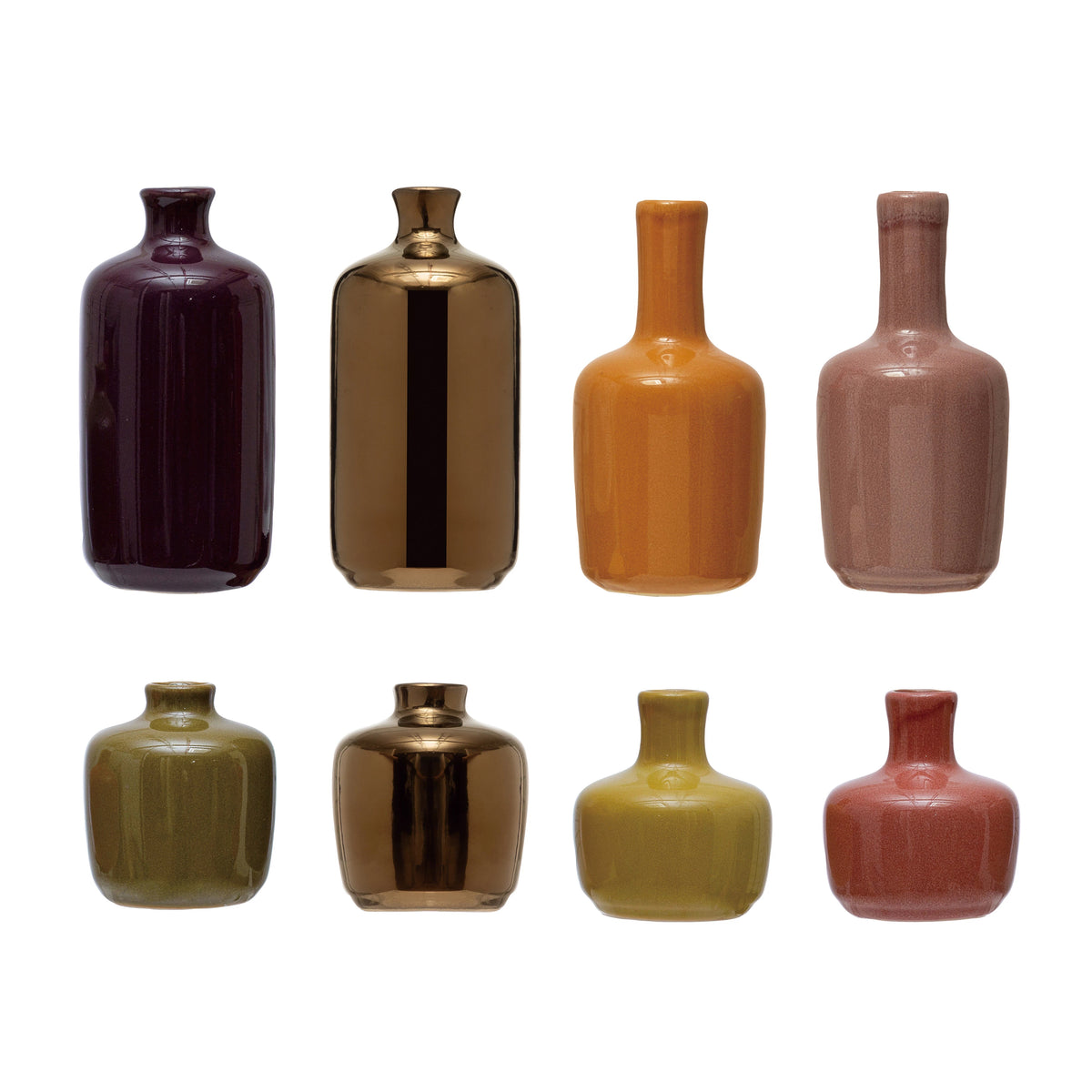 Stoneware Vases, Reactive Glaze--Lemons and Limes Boutique