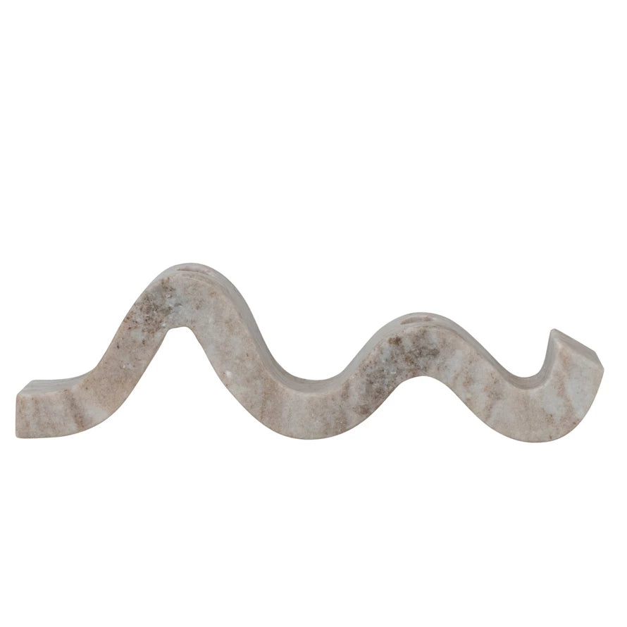 Marble Wave Double Taper Holder-Lemons and Limes Boutique