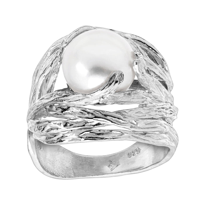 Nested Pearl 9.5-10 mm Pearl Ring in Sterling Silver Silpada-7 / White-Lemons and Limes Boutique