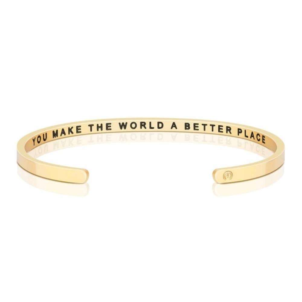 You Make The World A Better Place (within) in Yellow Gold-Lemons and Limes Boutique